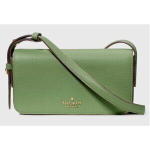 S Kate Spade Juliette Crossbody Military Green Leather Bag KM565 Purse NWT $279
